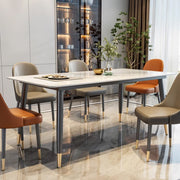Ramos Slate Top Black Gold Leg Dining Table 1.2m to 1.8m